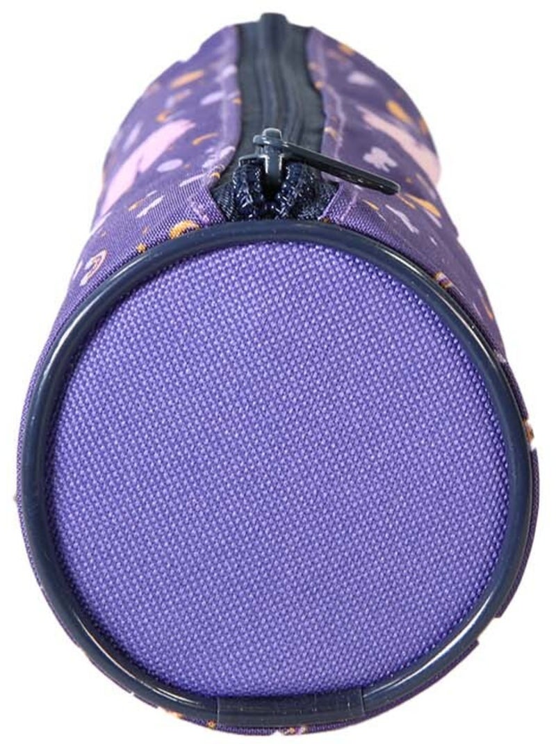 Astuccio rotondo scuola bambina CYBEL viola 1 scomparto con zip Viola - Kiabi