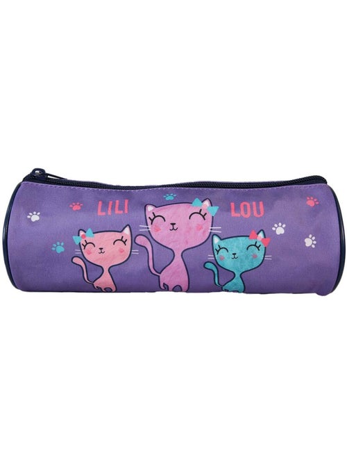 Astuccio rotondo scuola bambina LILI LOU viola 1 scomparto - Kiabi Astuccio rotondo scuola bambina LILI LOU viola 1 scomparto - Kiabi