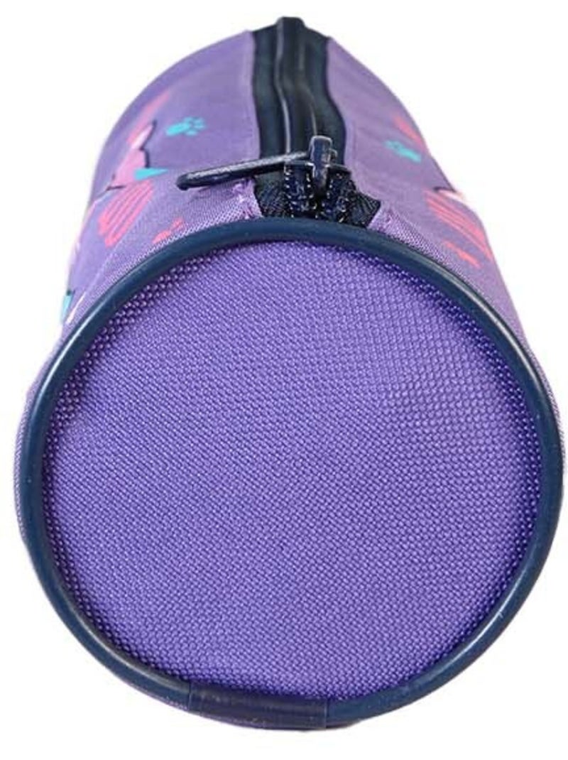 Astuccio rotondo scuola bambina LILI LOU viola 1 scomparto Viola - Kiabi