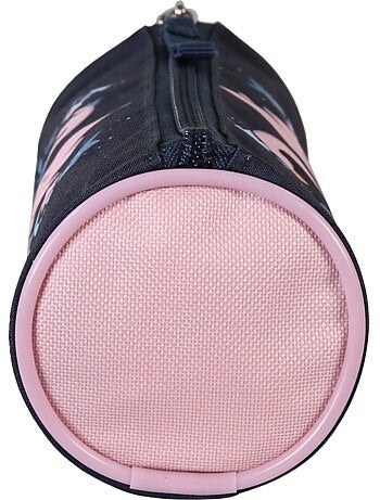 Astuccio rotondo scuola bambina PHILEAS Cygne blu navy rosa 1 scomparto