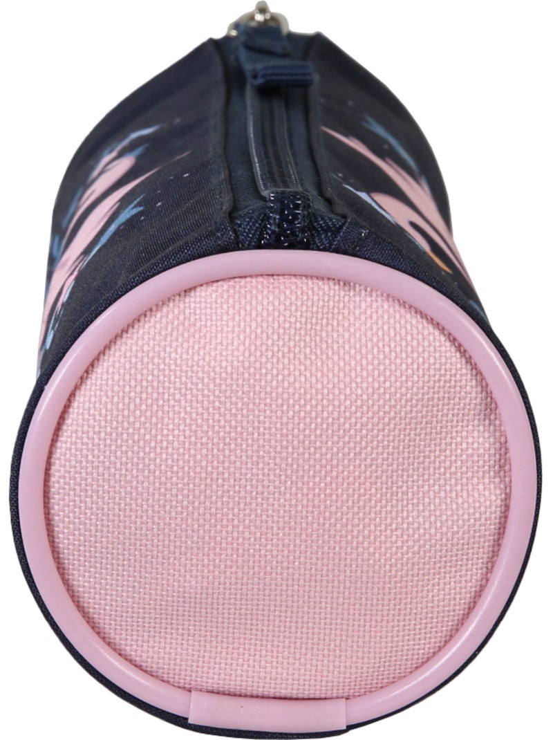 Astuccio rotondo scuola bambina PHILEAS Cygne blu navy rosa 1 scomparto Blu marino - Kiabi