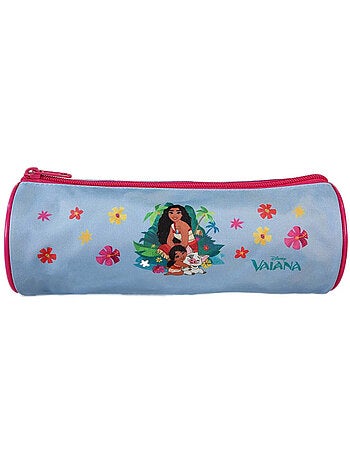 Astuccio rotondo scuola bambina VAIANA azzurro 1 scomparto