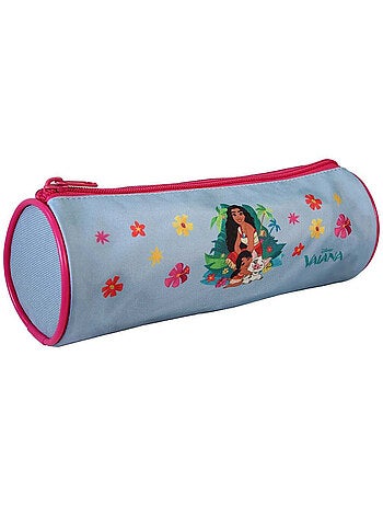 Astuccio rotondo scuola bambina VAIANA azzurro 1 scomparto