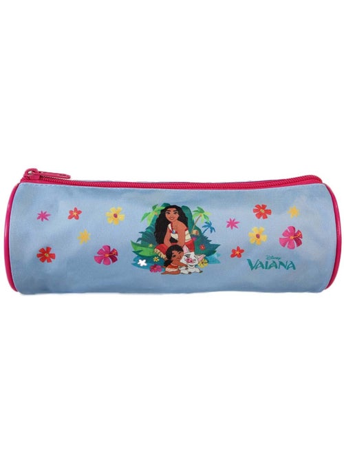 Astuccio rotondo scuola bambina VAIANA azzurro 1 scomparto - Kiabi