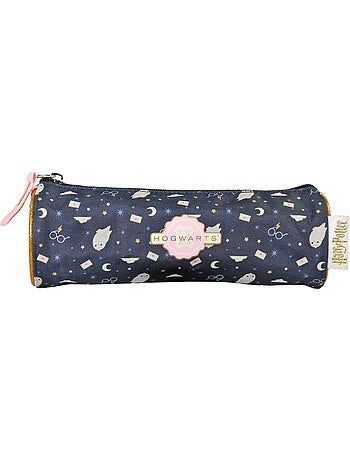 Astuccio rotondo scuola bambino HARRY POTTER blu navy rosa
