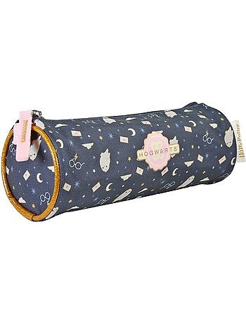 Astuccio rotondo scuola bambino HARRY POTTER blu navy rosa