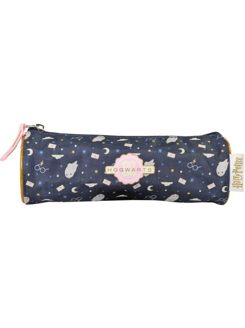Astuccio rotondo scuola bambino HARRY POTTER blu navy rosa - Kiabi