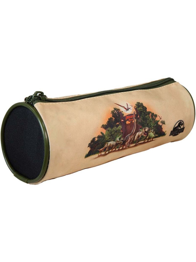 Astuccio rotondo scuola bambino JURASSIC PARK beige 1 scomparto con zip Beige - Kiabi