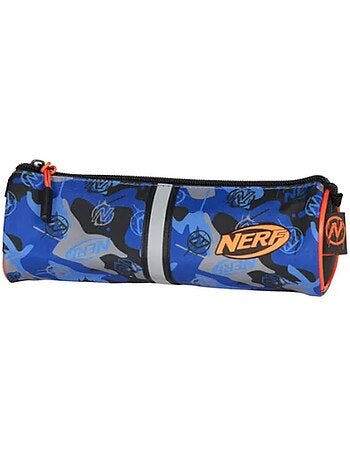 Astuccio rotondo scuola bambino NERF Playground blu camouflage