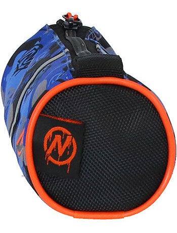 Astuccio rotondo scuola bambino NERF Playground blu camouflage