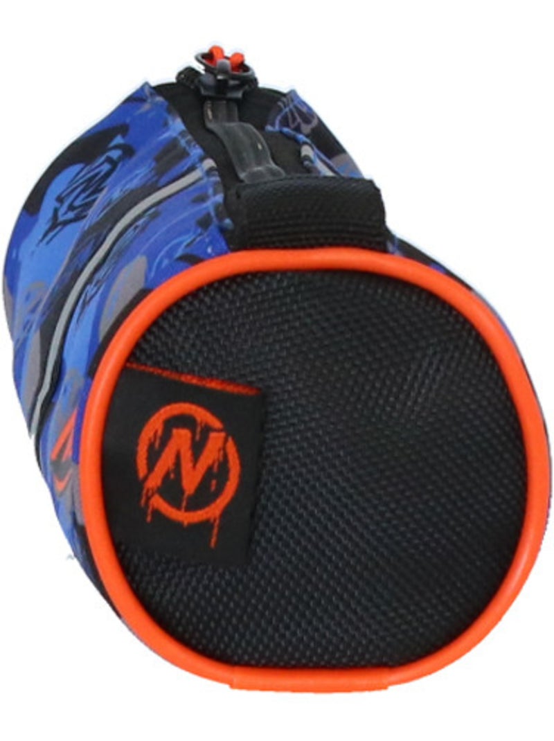 Astuccio rotondo scuola bambino NERF Playground blu camouflage Blu - Kiabi