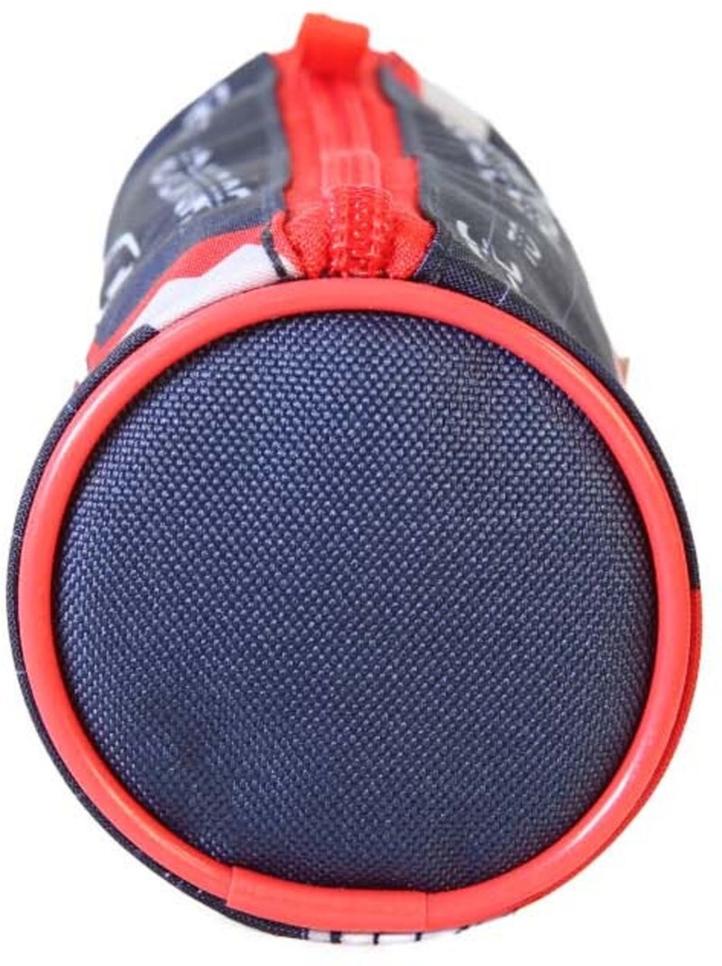 Astuccio rotondo scuola bambino PHILEAS Voiture blu rosso 1 scomparto con zip Nero/Blu/Rosso/Bianco - Kiabi