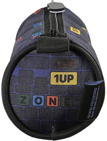 Astuccio rotondo scuola KIP School Time blu nero