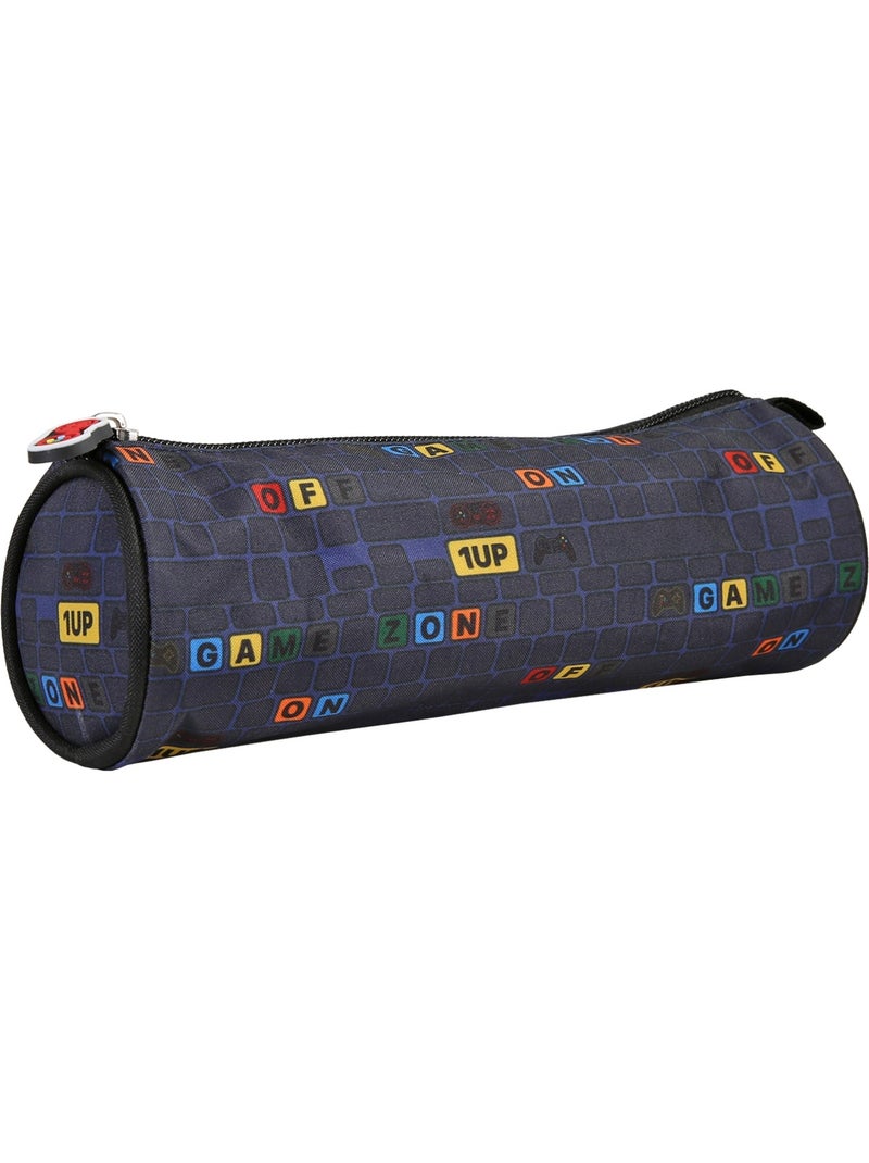 Astuccio rotondo scuola KIP School Time blu nero Blu marino - Kiabi