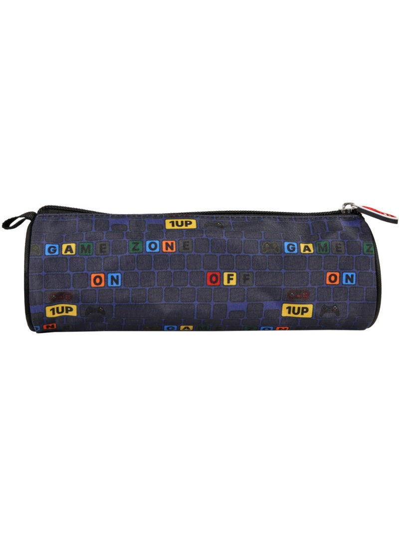 Astuccio rotondo scuola KIP School Time blu nero Blu marino - Kiabi