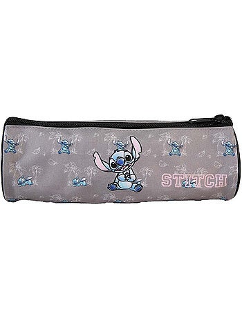 Astuccio rotondo scuola STITCH grigio 1 scomparto
