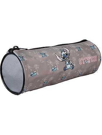Astuccio rotondo scuola STITCH grigio 1 scomparto