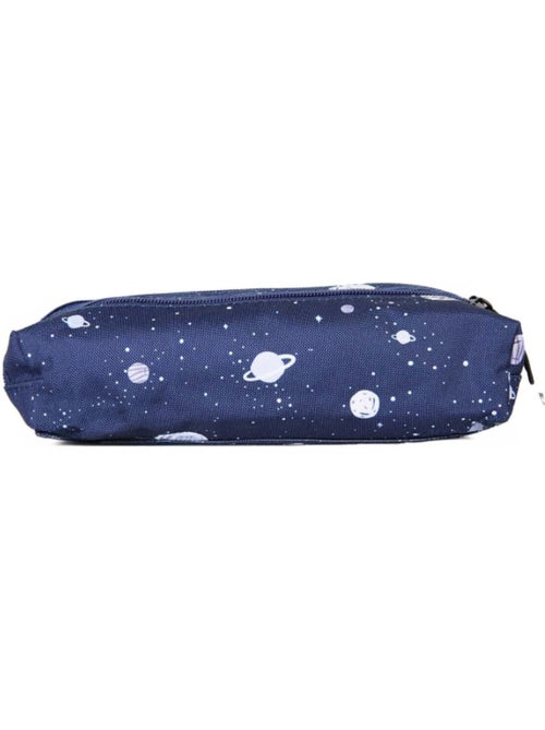 Astuccio scolastico bambino pol fox cosmo con 2 scomparti - materiale scolastico - blu navy - Kiabi
