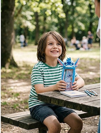 Astuccio scolastico motivo point resistente stitch disney