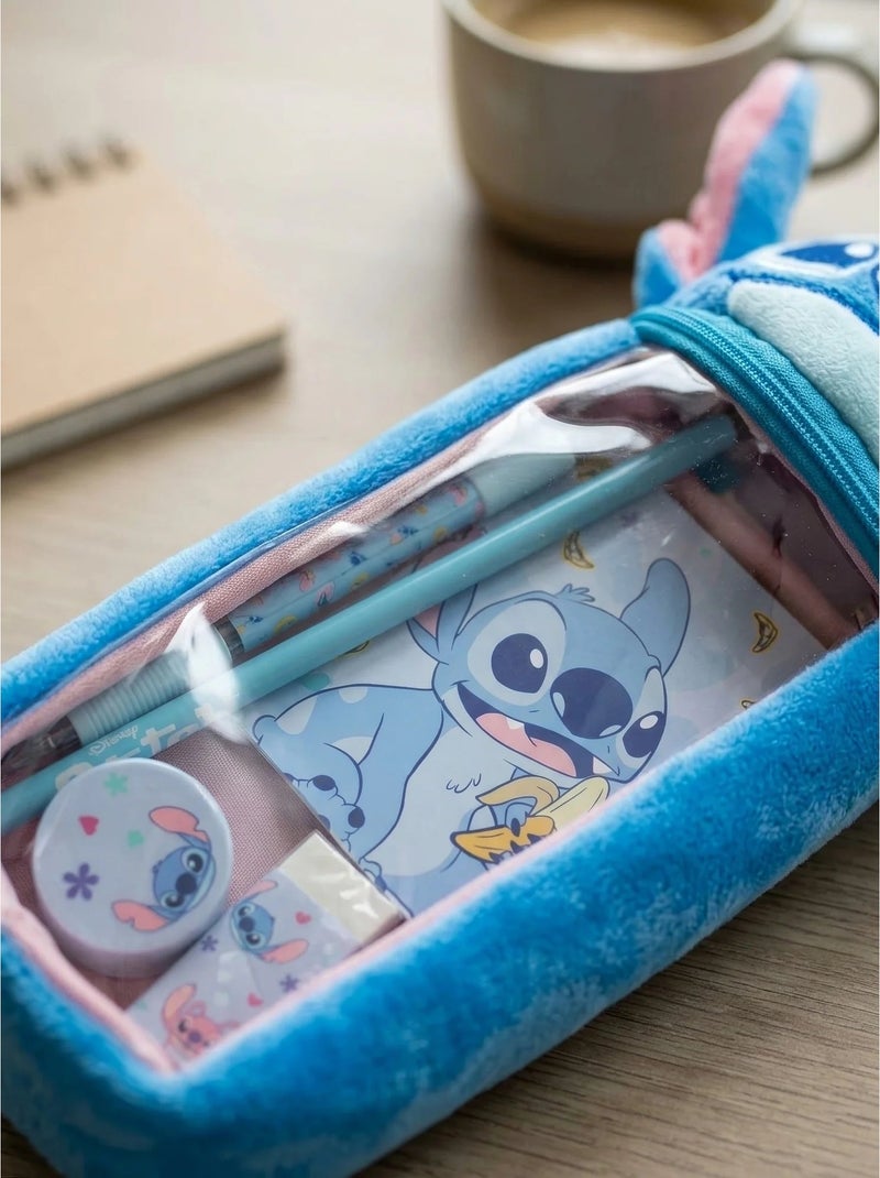 Astuccio scolastico motivo point resistente stitch disney Blu - Kiabi