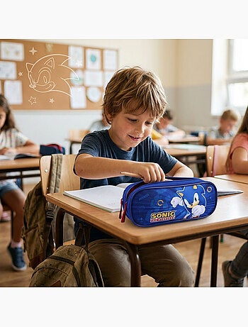 Astuccio scolastico Sonic The Hedgehog a doppio scomparto 155-01309