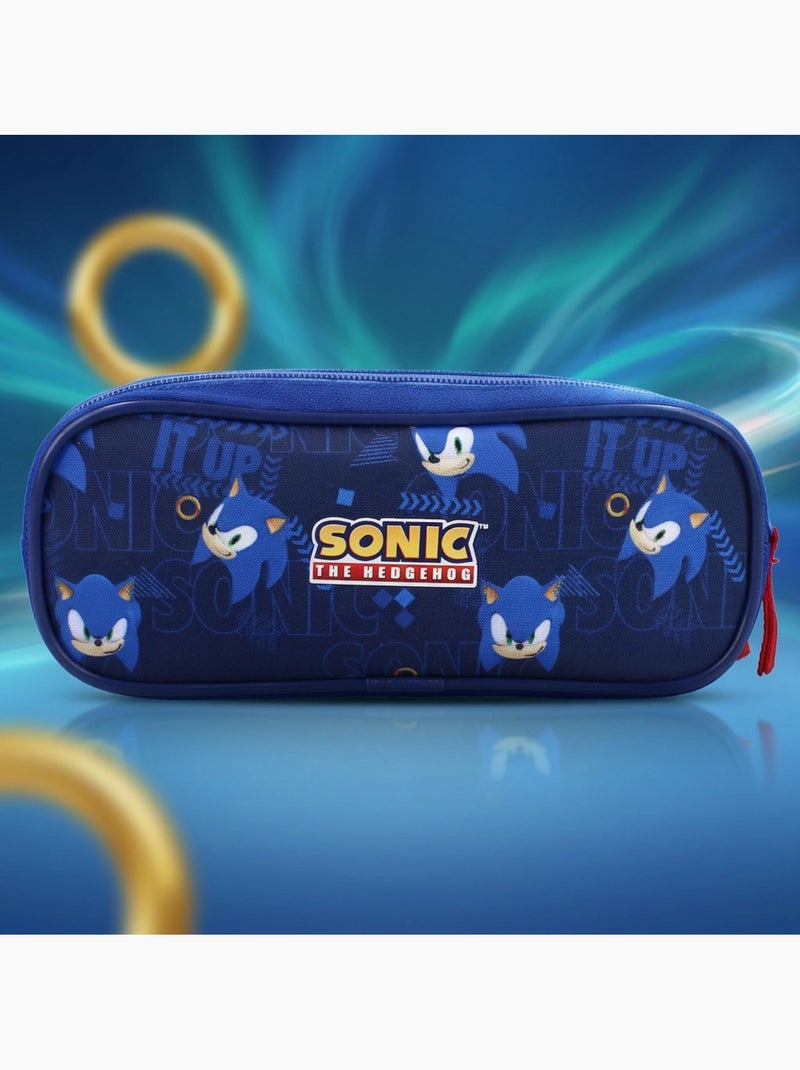 Astuccio scolastico Sonic The Hedgehog a doppio scomparto 155-01309 Blu Multicolore - Kiabi