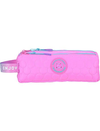Astuccio scuola bambina 2 scomparti MARSHMALLOW Blush rosa