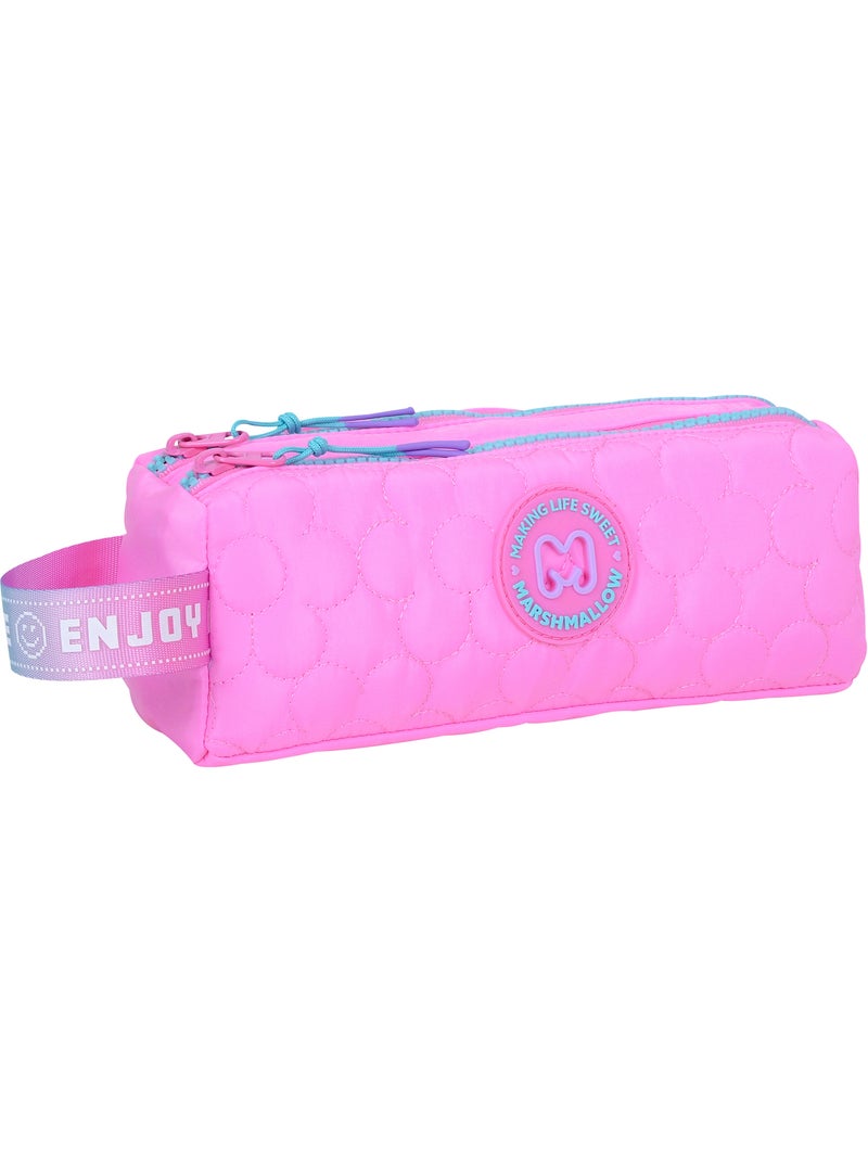 Astuccio scuola bambina 2 scomparti MARSHMALLOW Blush rosa Rosa - Kiabi