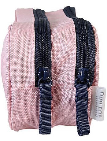 Astuccio scuola bambina 2 scomparti PHILEAS Cygne blu rosa