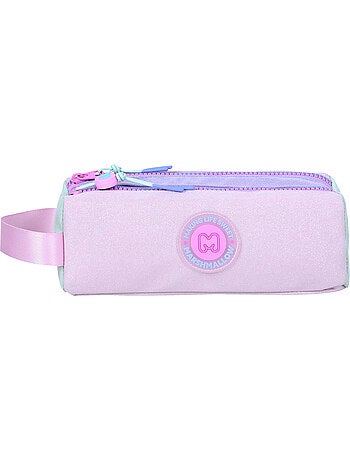 Astuccio scuola bambina doppio scomparto MARSHMALLOW Dégradé multicolore pastello