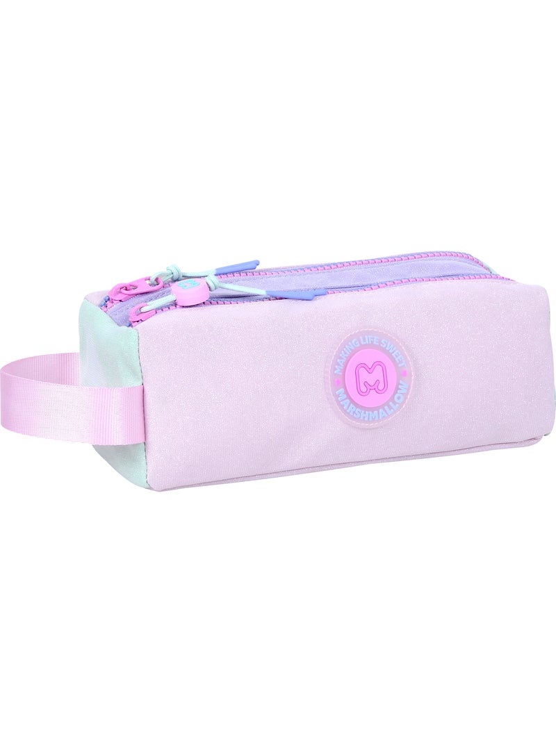 Astuccio scuola bambina doppio scomparto MARSHMALLOW Dégradé multicolore pastello Rosa pastello - Kiabi