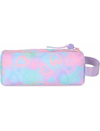 Astuccio scuola bambina doppio scomparto MARSHMALLOW Funny Love multicolore pastello