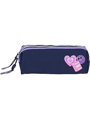 Astuccio scuola bambina doppio scomparto MARSHMALLOW Glimmed blu notte