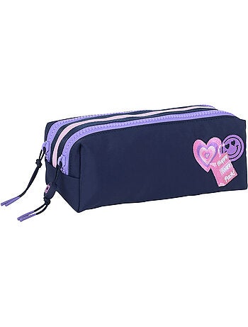 Astuccio scuola bambina doppio scomparto MARSHMALLOW Glimmed blu notte