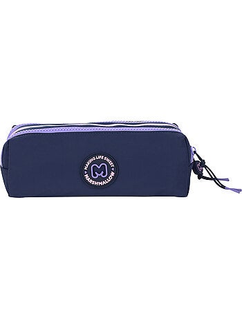Astuccio scuola bambina doppio scomparto MARSHMALLOW Glimmed blu notte