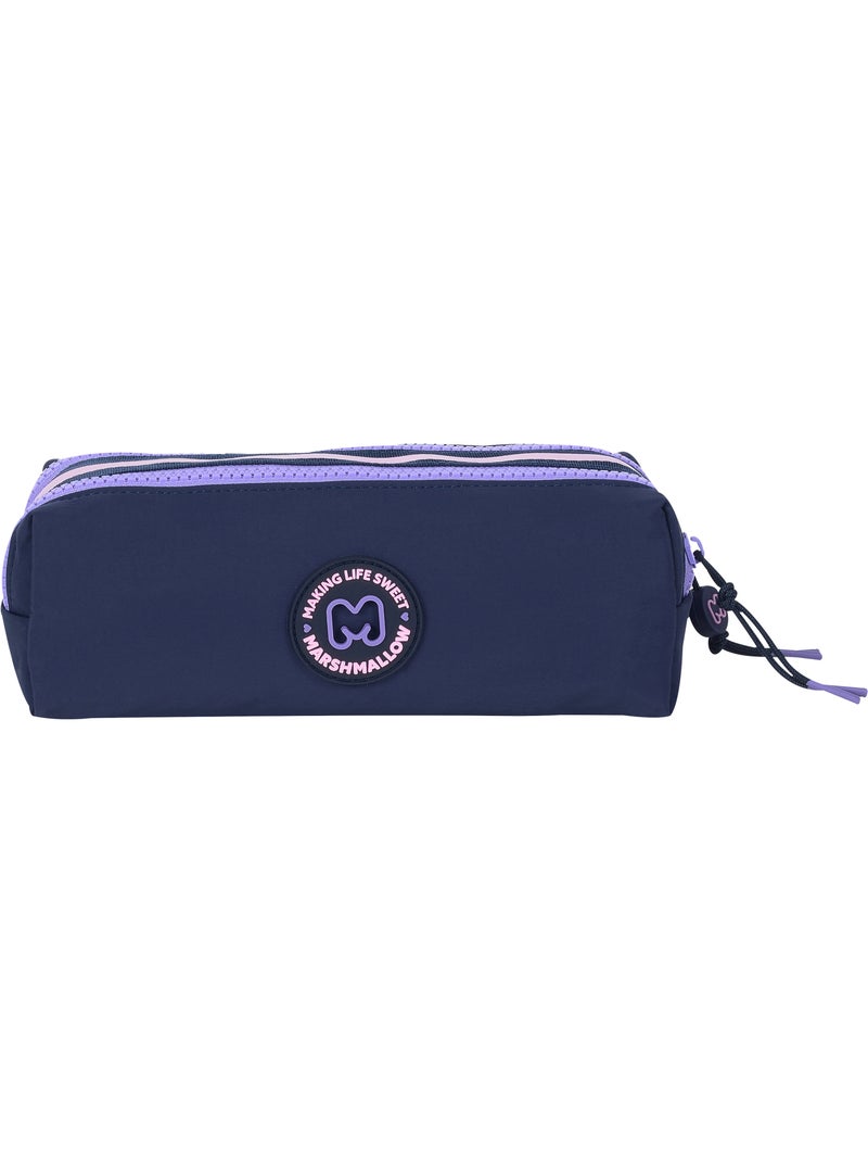 Astuccio scuola bambina doppio scomparto MARSHMALLOW Glimmed blu notte Blu notte - Kiabi