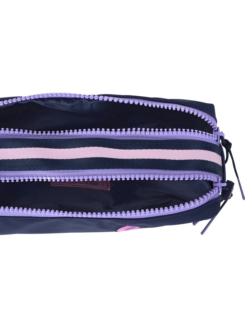 Astuccio scuola bambina doppio scomparto MARSHMALLOW Glimmed blu notte Blu notte - Kiabi