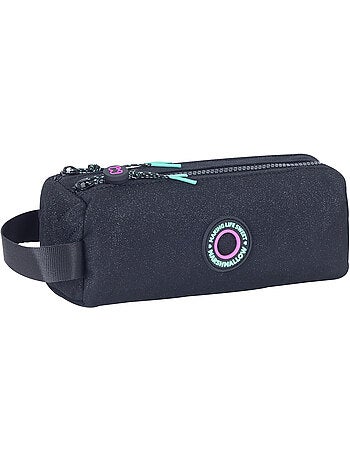 Astuccio scuola bambina doppio scomparto MARSHMALLOW Nighty nero