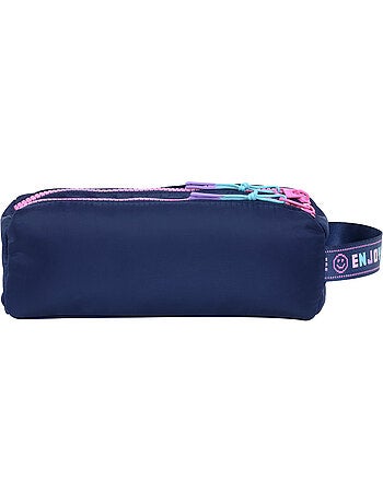 Astuccio scuola bambina doppio scomparto MARSHMALLOW Pixelly blu notte