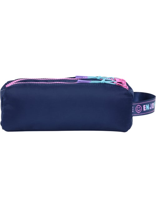Astuccio scuola bambina doppio scomparto MARSHMALLOW Pixelly blu notte - Kiabi
