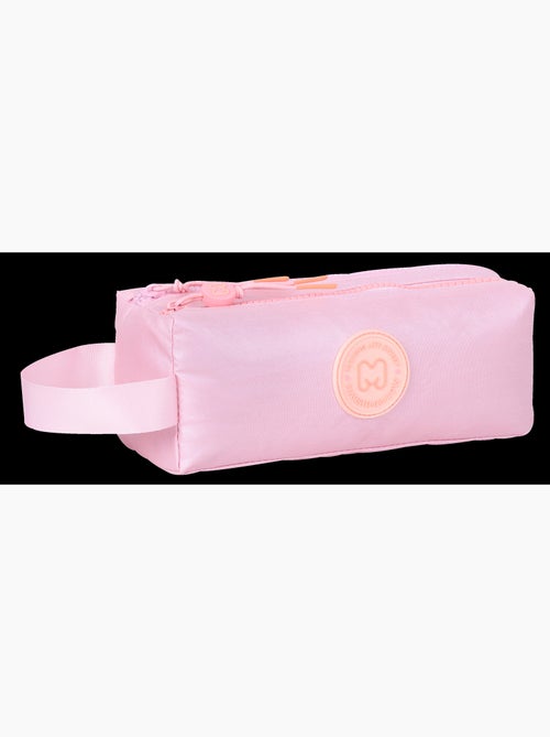Astuccio scuola bambina doppio scomparto MARSHMALLOW Platinum rosa iridescente - Kiabi