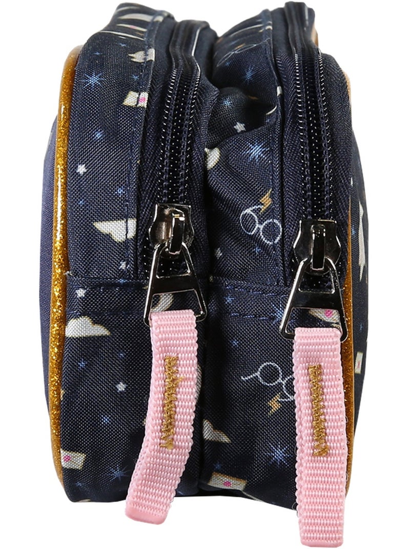 Astuccio scuola bambino 2 scomparti HARRY POTTER blu navy dorato Blu marino - Kiabi