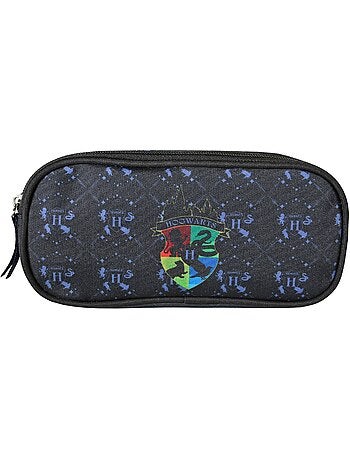 Astuccio scuola bambino 2 scomparti HARRY POTTER nero blu
