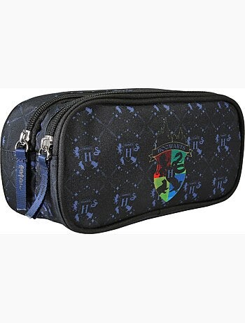 Astuccio scuola bambino 2 scomparti HARRY POTTER nero blu