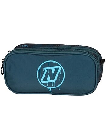 Astuccio scuola bambino doppio scomparto NERF Splash blu