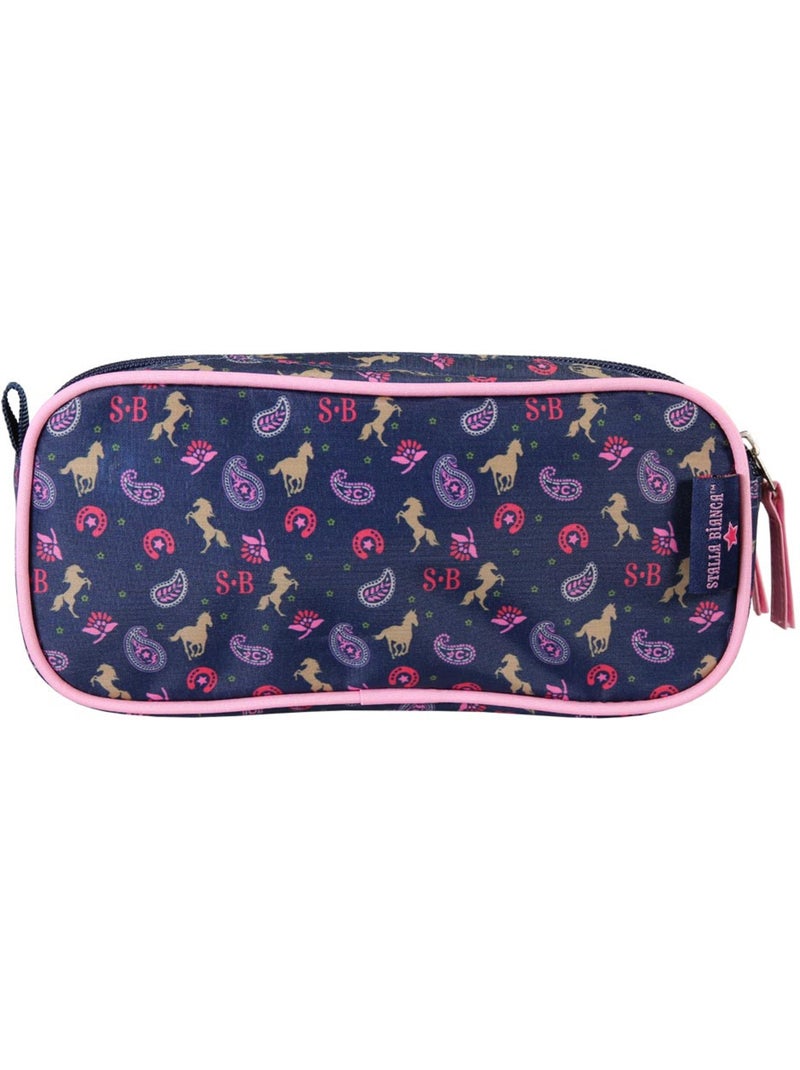 Astuccio scuola bambino doppio scomparto STALLA BIANCA Cow Girl blu Blu - Kiabi
