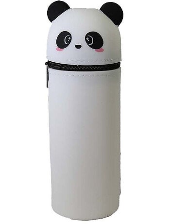 Astuccio scuola cilindrico bambina 1 scomparto Panda bianco
