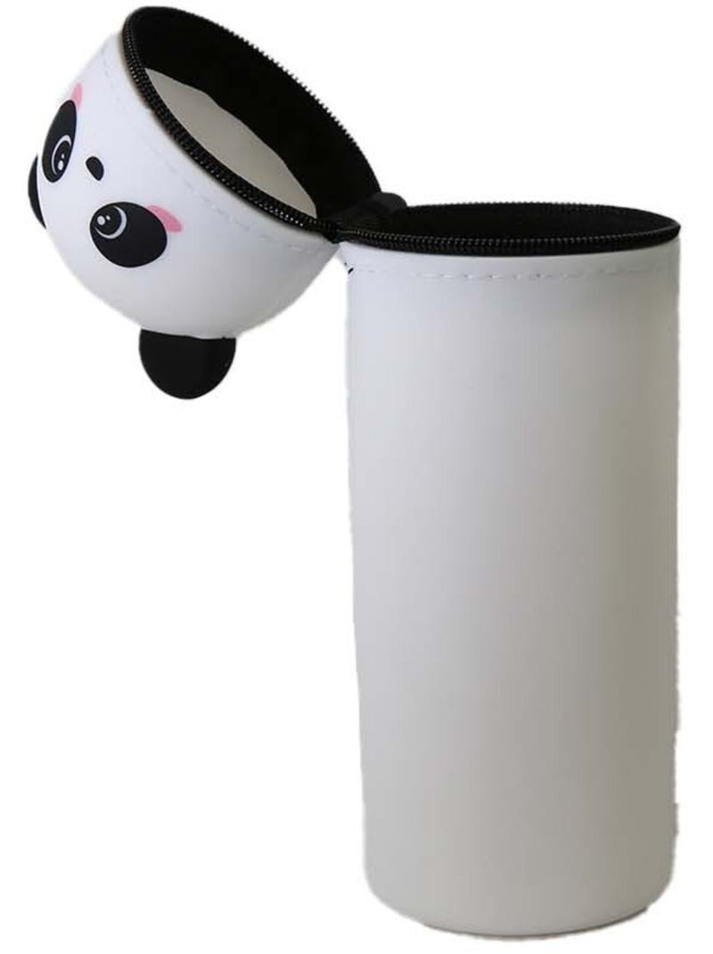 Astuccio scuola cilindrico bambina 1 scomparto Panda bianco Bianco - Kiabi