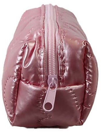 Astuccio scuola rettangolare bambina 1 scomparto rosa motivo cuore