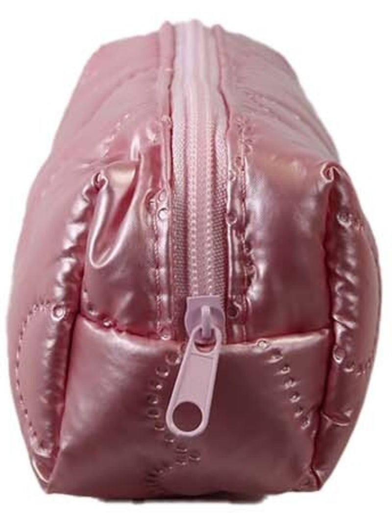 Astuccio scuola rettangolare bambina 1 scomparto rosa motivo cuore Rosa - Kiabi